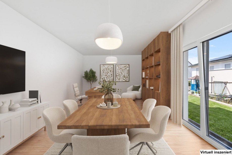 Inspiration: Multifunktionsraum mit B�ro‑Setup (Visualisierung) Einfamilienhaus Grafenw�hr
