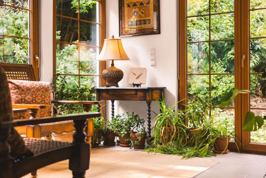 Einladende Sitzlounge mit Gartenblick Einfamilienhaus Grafenw�hr