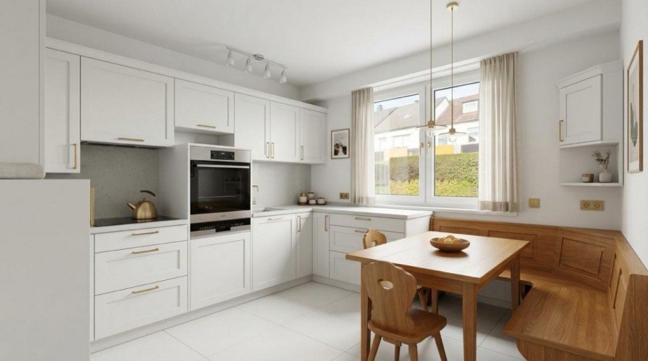 Inspiration: moderne K�chenplanung mit hochwertigen Akzenten Reihenmittelhaus Donaustauf